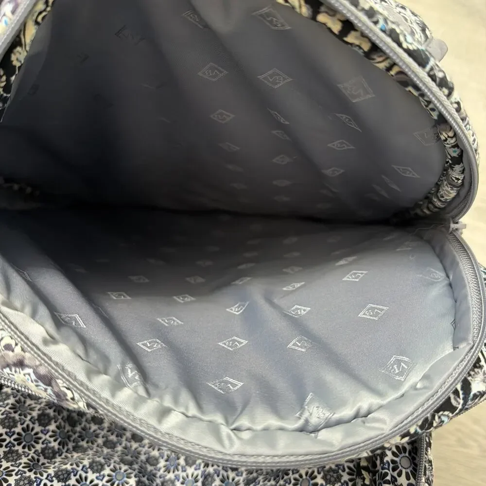 Vera Bradley Women's Cotton XL Campus Backpack Charcoal Medallion